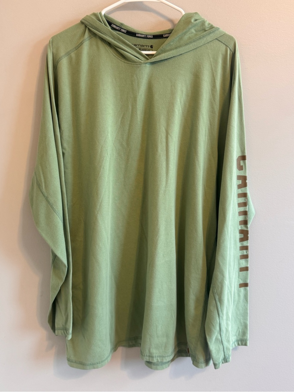 Carhartt Force Hooded Performance Shirt 2XL Green‎ Relaxed Fit UPF